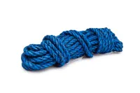 Канат джутовый ДТ тросовой свивки d. 14 мм синий в отрезках по 15 м
