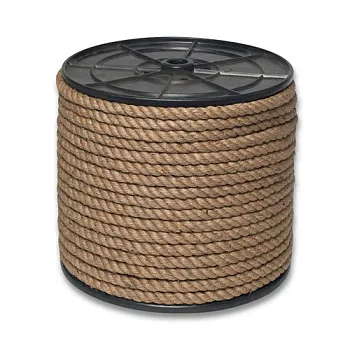 Веревка джутовая Д кр.3-прядн.d. 10 мм на кат. 200 мм (120 м)